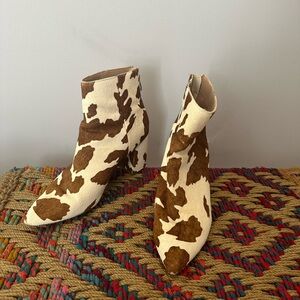 Steven madden cow-print ankle boot